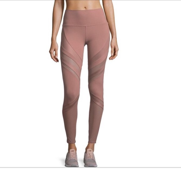 NEW • Alo Yoga • Epic Mesh Pink Leggings Quartz - Picture 3 of 8